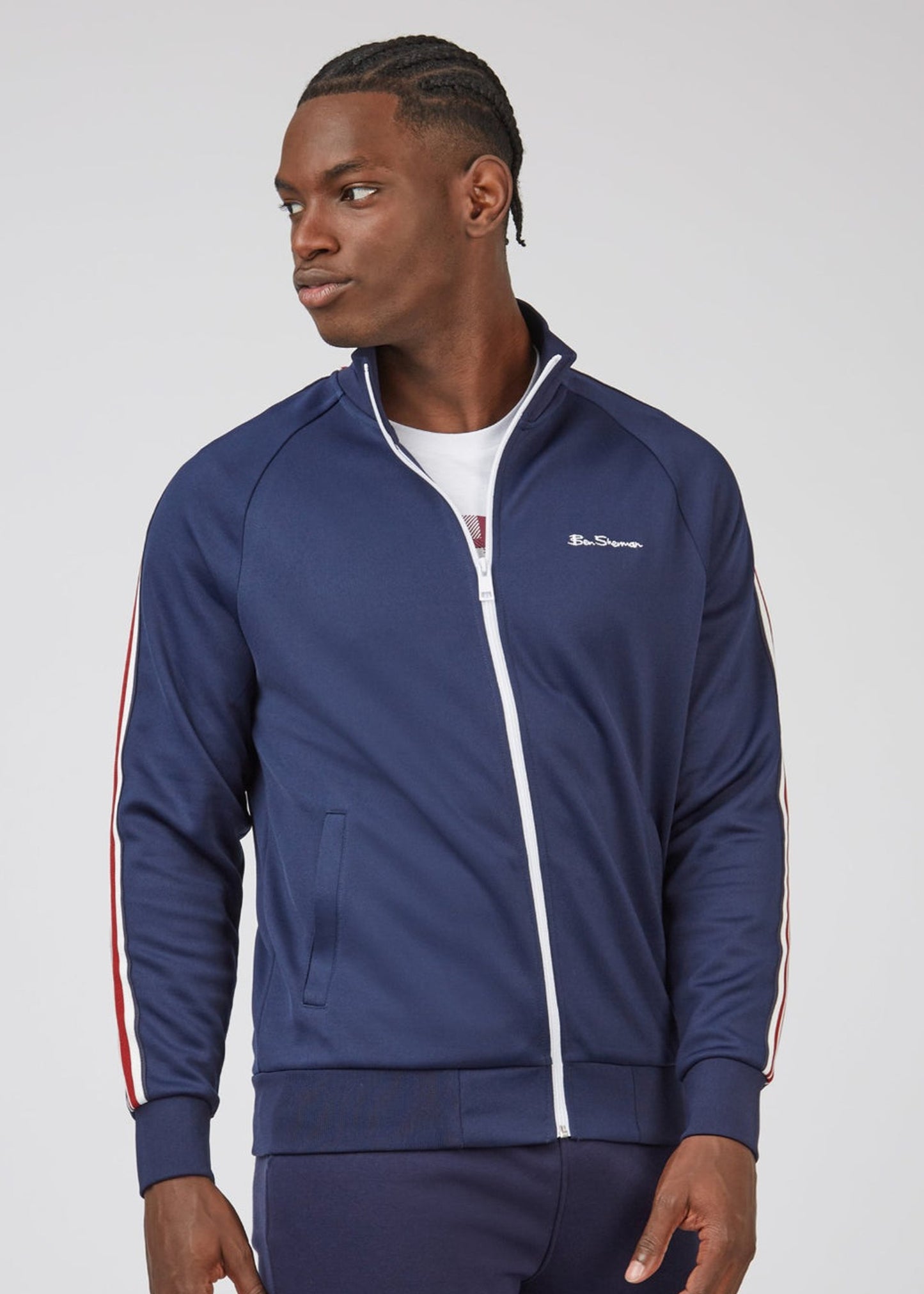 Ben Sherman Vesten House taped track top - marine