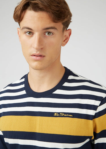 Ben Sherman T-shirts Engineered stripe tee - dark navy