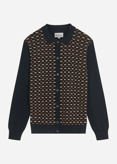 Ben Sherman Truien Button through polo - black