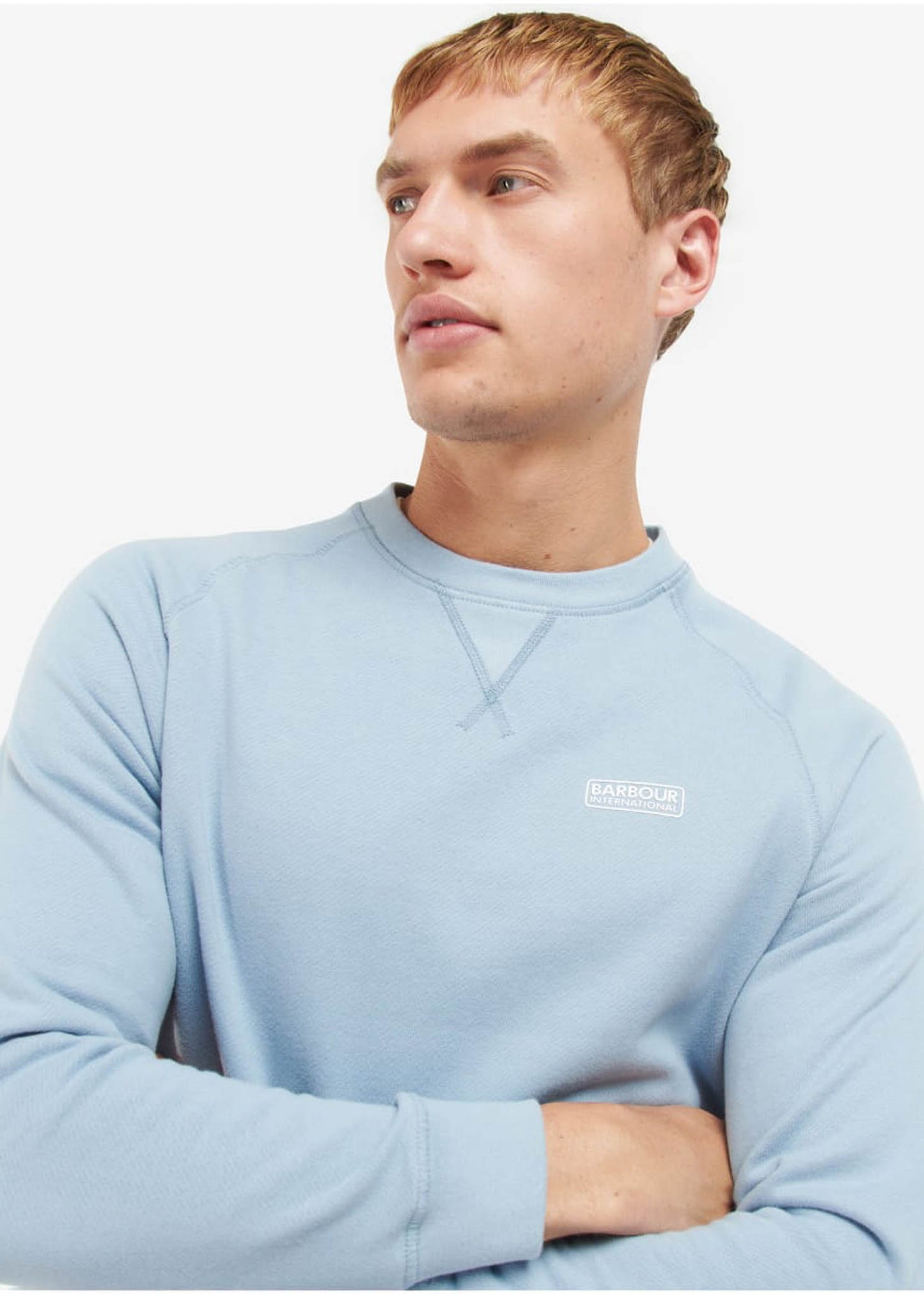 Barbour International Truien Essential crew neck sweat - powder blue