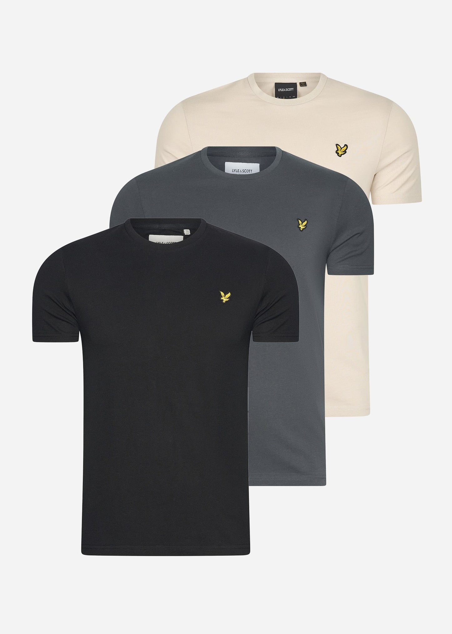 Lyle & Scott T-shirts 3 pack t-shirt - jet black - gunmetal - cove