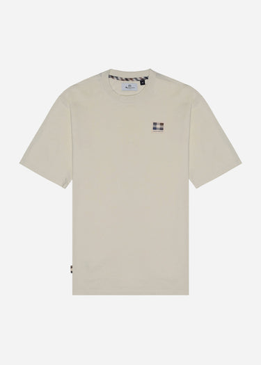 Aquascutum T-shirts Rubber patch t-shirt - old white