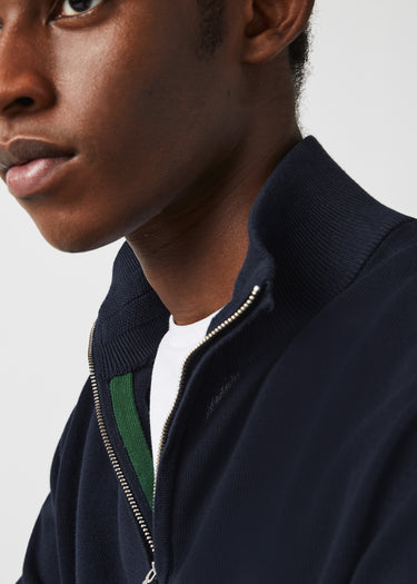 Lacoste Truien A Zip sweater - navy blue