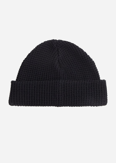 Fred Perry Mutsen Patch brand waffle knit beanie - oatmeal dark caramel