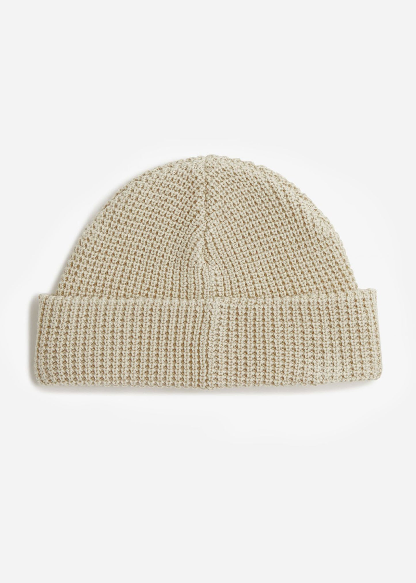 Fred Perry Mutsen Patch brand waffle knit beanie - oatmeal black