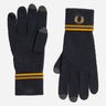 Fred Perry Handschoenen Twin tipped merino wool gloves - navy dark caramel