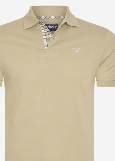 Barbour Polo's Tartan pique polo - washed stone