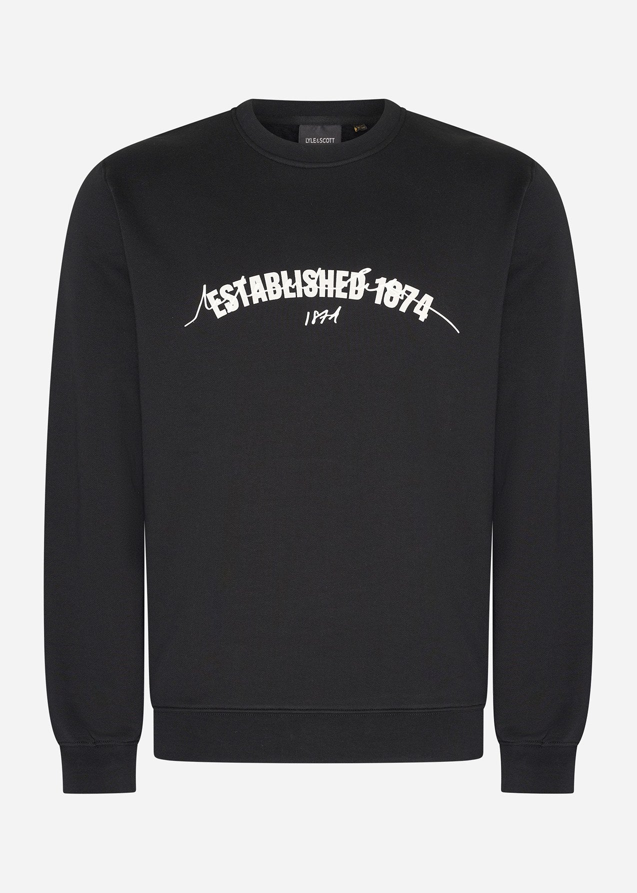 Lyle & Scott Truien Established 1874 graphic crew neck sweatshirt - jet black