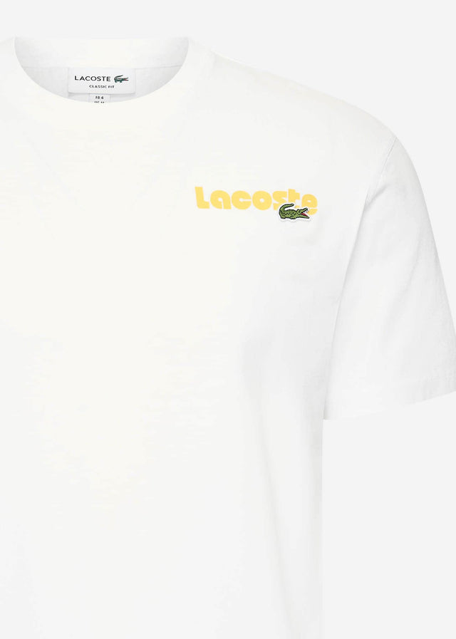 Lacoste T-shirts Lacoste backprint tee - white