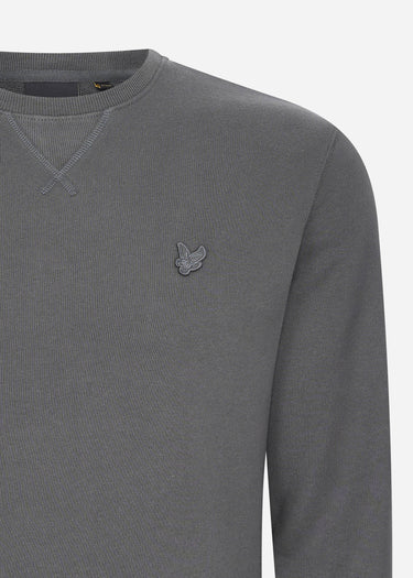 Lyle & Scott Truien Tonal eagle crew neck sweatshirt - gunmetal
