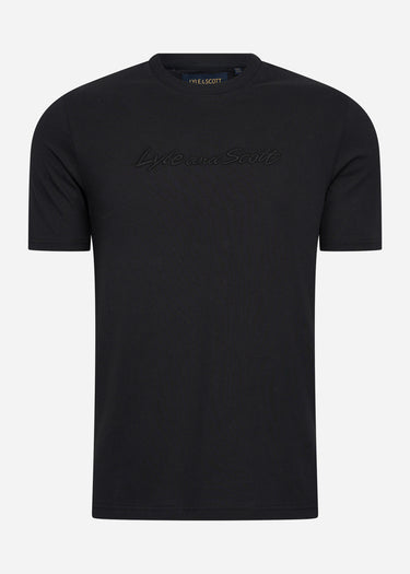 Lyle & Scott T-shirts Script embroidery t-shirt - jet black jet black