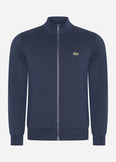 Lacoste Truien Brushed fleece zip through sweater - Navy