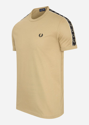 Fred Perry T-shirts Contrast tape ringer t-shirt - warmstone oatml