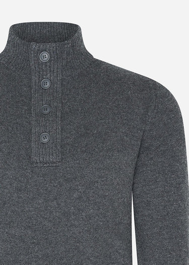 Barbour Truien Essential patch half zip knitted jumper - charcoal