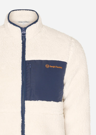 Sergio Tacchini Jassen Whitman borg fleece - gardenia maritime blue