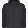 Lyle & Scott Hoodies Hybrid quilted zip through hoodie - jet black