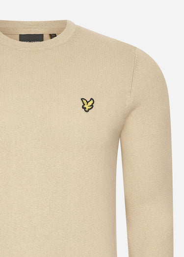 Lyle & Scott Truien Cotton merino crew jumper - cairngorms khaki