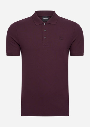 Lyle & Scott Polo's Tonal eagle polo shirt - burgundy