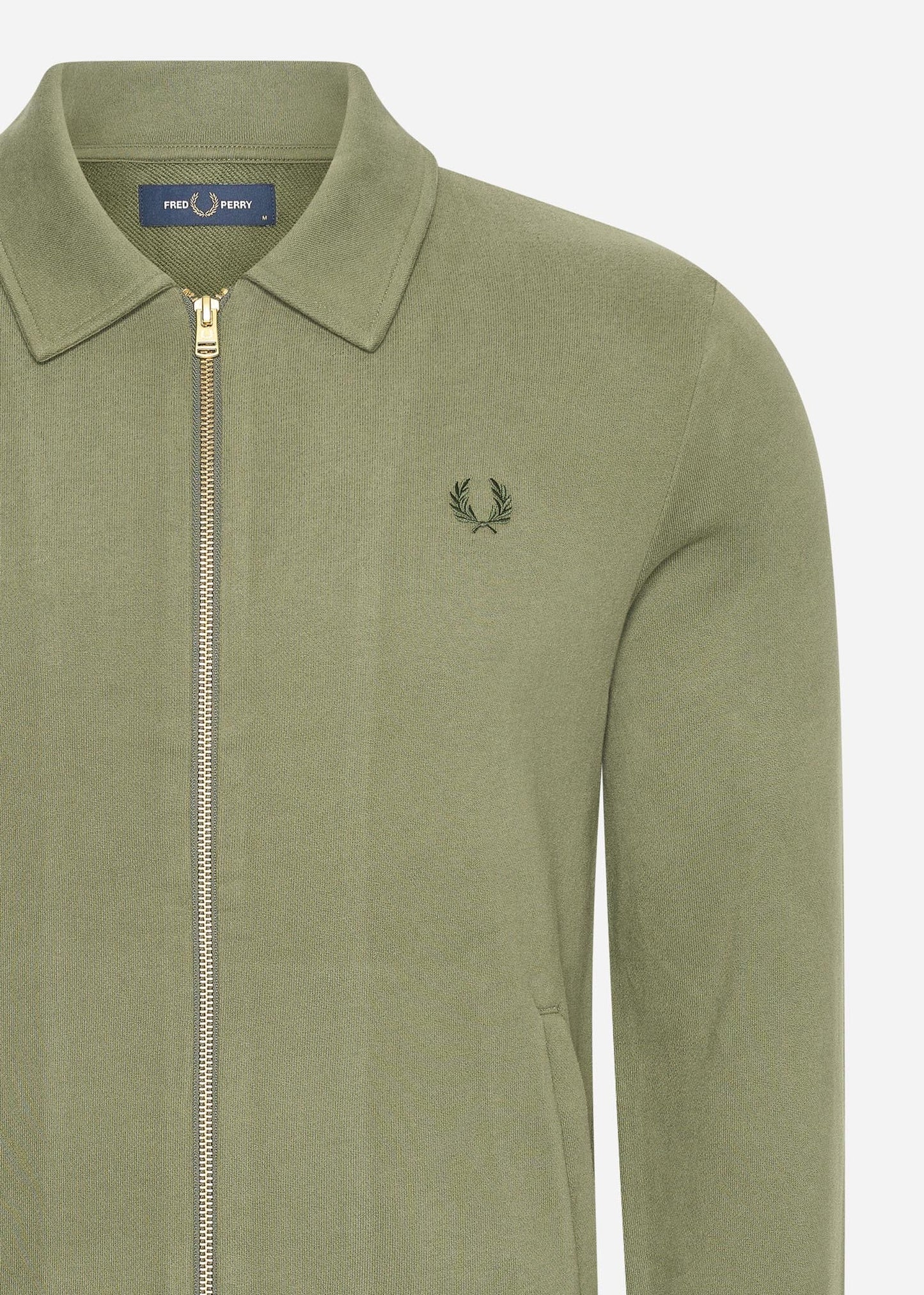 Fred Perry Vesten Zip through sweatshirt - laurel wreath green