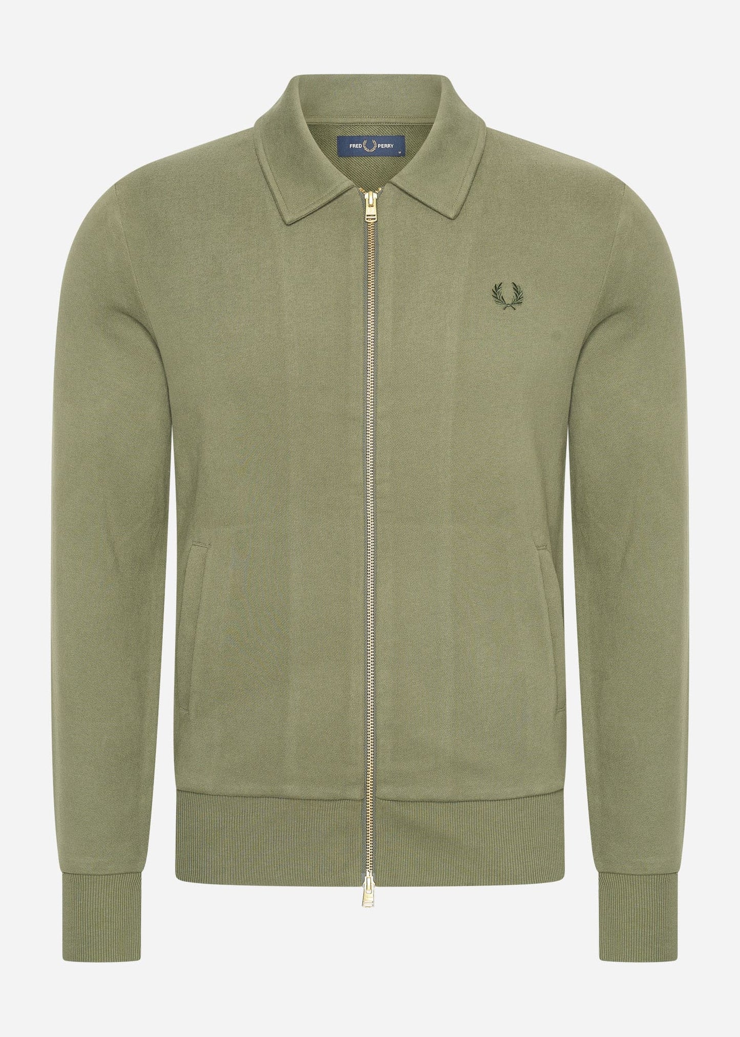 Fred Perry Vesten Zip through sweatshirt - laurel wreath green
