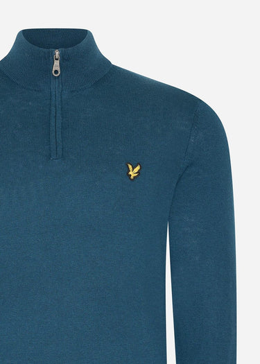 Lyle & Scott Truien  Cotton merino quarter zip jumper - apres navy