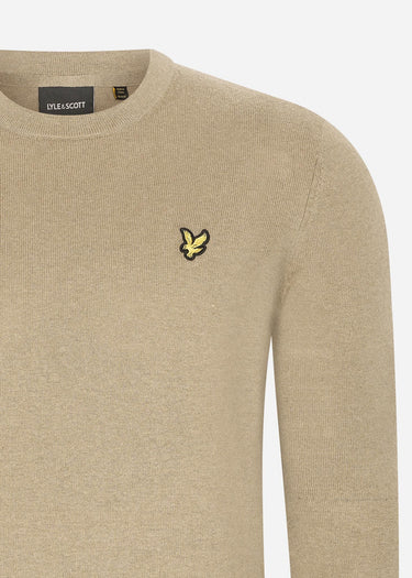 Lyle & Scott Truien  Cotton merino crew neck jumper - sage uniform