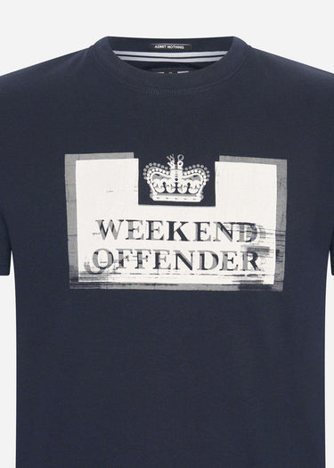 Weekend Offender T-shirts Bonpensiero - navy