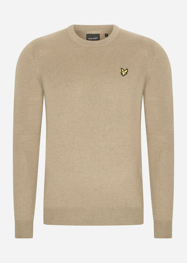 Lyle & Scott Truien  Cotton merino crew neck jumper - sage uniform
