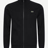 Lacoste Vesten Brushed fleece zip through sweater - black