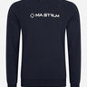 MA.Strum Truien Chest print crew sweat - ink navy