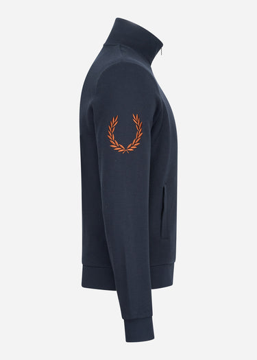 Fred Perry Vesten Laurel wreath sleeve track jacket - navy