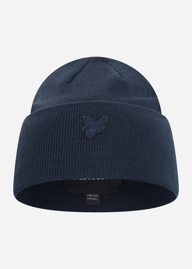 Lyle & Scott Mutsen  Tonal eagle beanie - dark navy