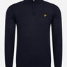 Lyle & Scott Truien Premium quarter zip merino mix - dark navy