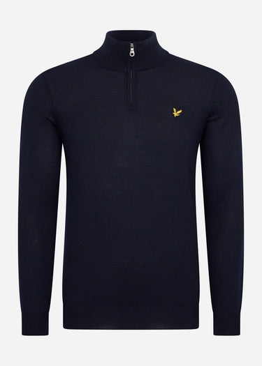 Lyle & Scott Truien Premium quarter zip merino mix - dark navy