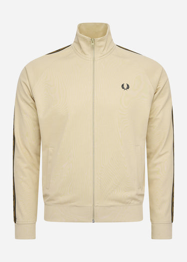 Fred Perry Vesten Contrast tape track jacket - oatmeal shaded stone