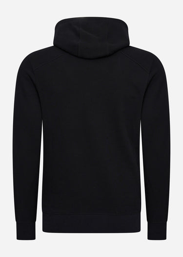MA.Strum Hoodies Chest print overhead hoody - jet black