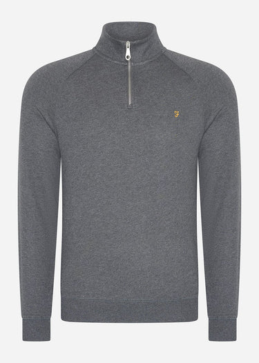 Farah Truien Sweatshirt jim 1/4 zip - farah grey marl