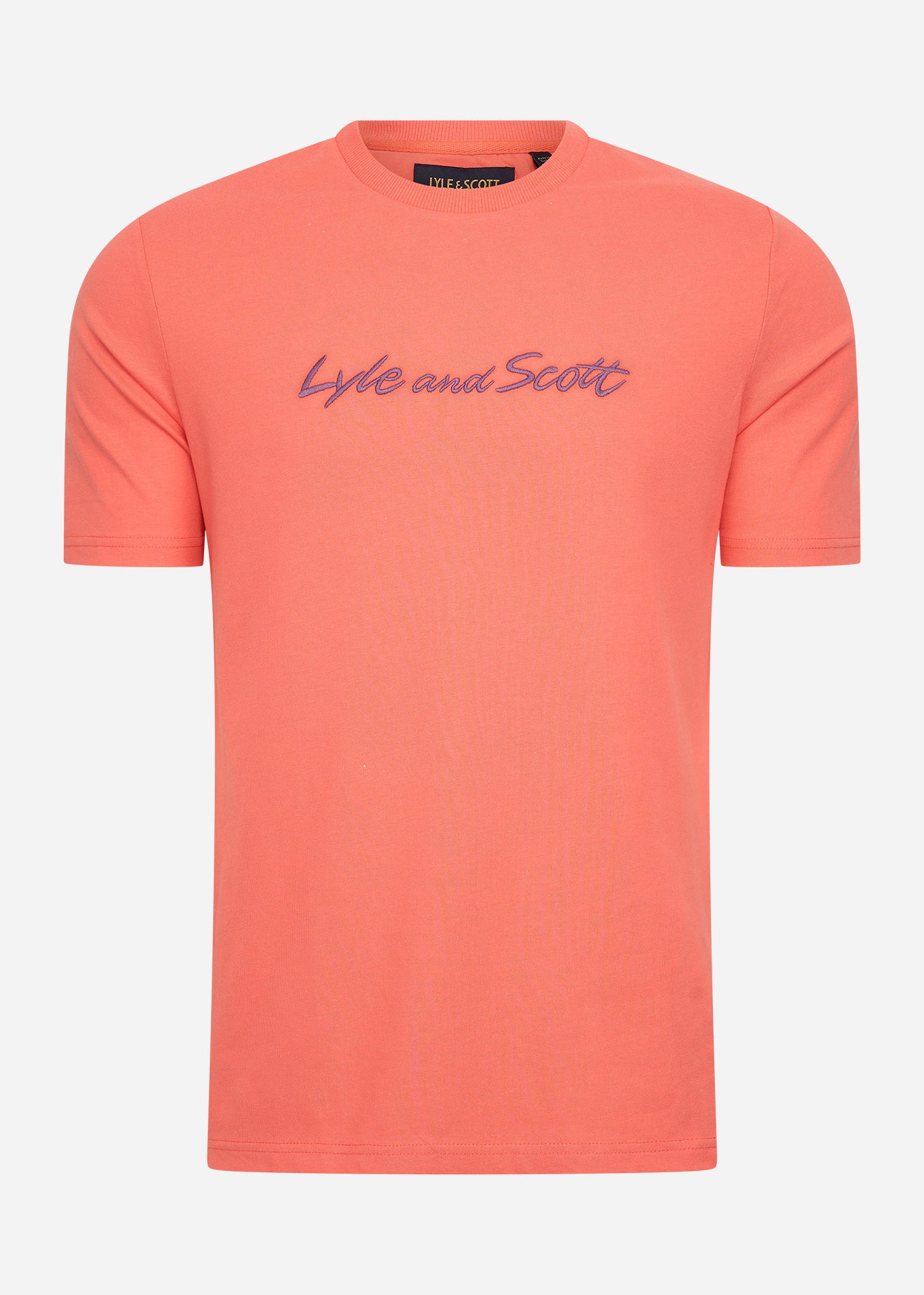 Lyle & Scott T-shirts Script embroidery t-shirt - sorrel orange marsh thistle