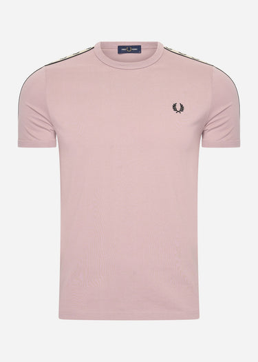 Fred Perry T-shirts Contrast tape ringer t-shirt - dusty rs pink black
