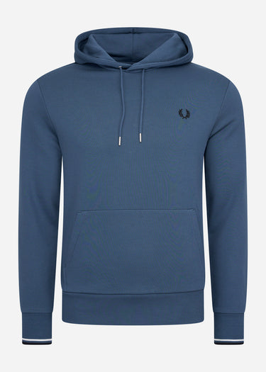 Fred Perry Hoodies Tipped hooded sweatshirt - midnight blue