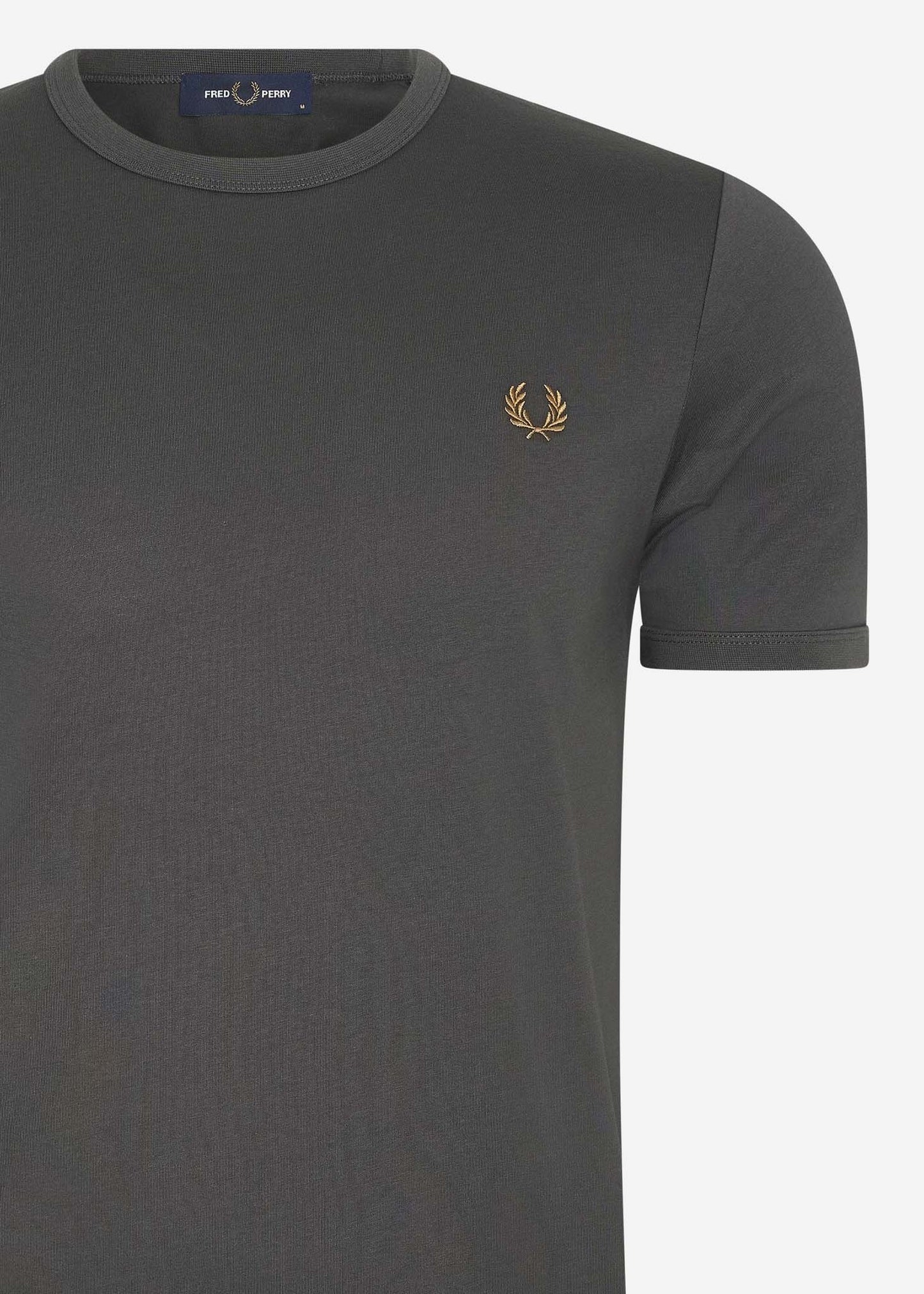 Fred Perry T-shirts Ringer t-shirt - anchgrey dark caramel