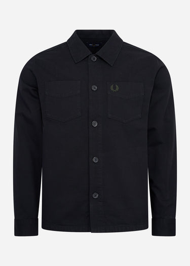 Fred Perry Overshirts Twill overshirt - black