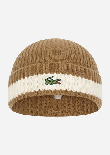 Lacoste Mutsen Beanie - cookie flour