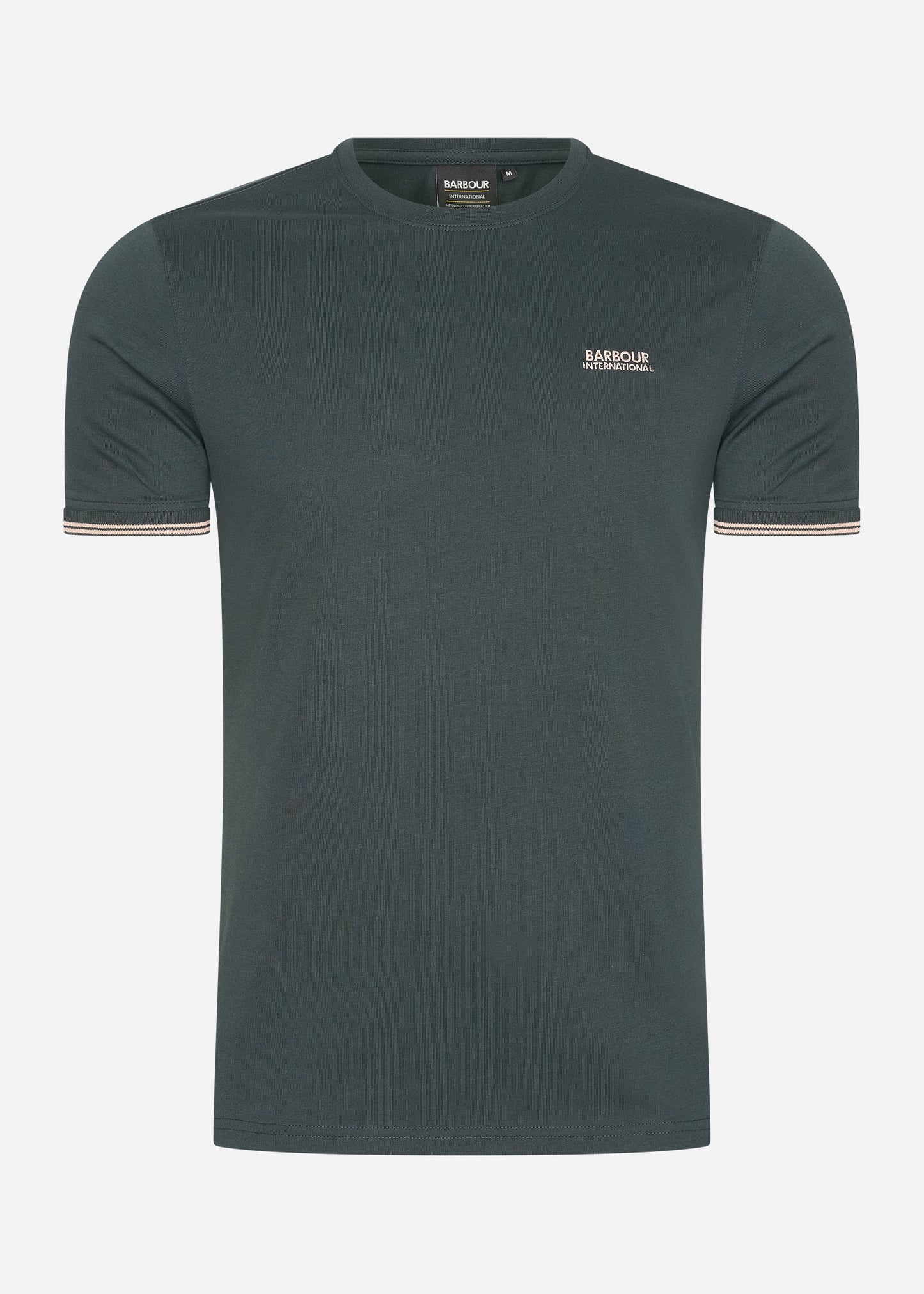 Barbour International T-shirts Philip tipped cuff tee - forest river