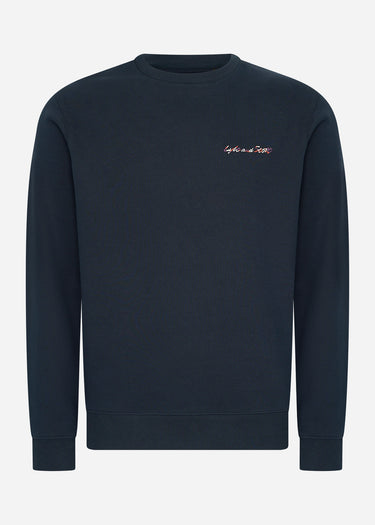 Lyle & Scott Truien Multi embroidery crewneck - dark navy