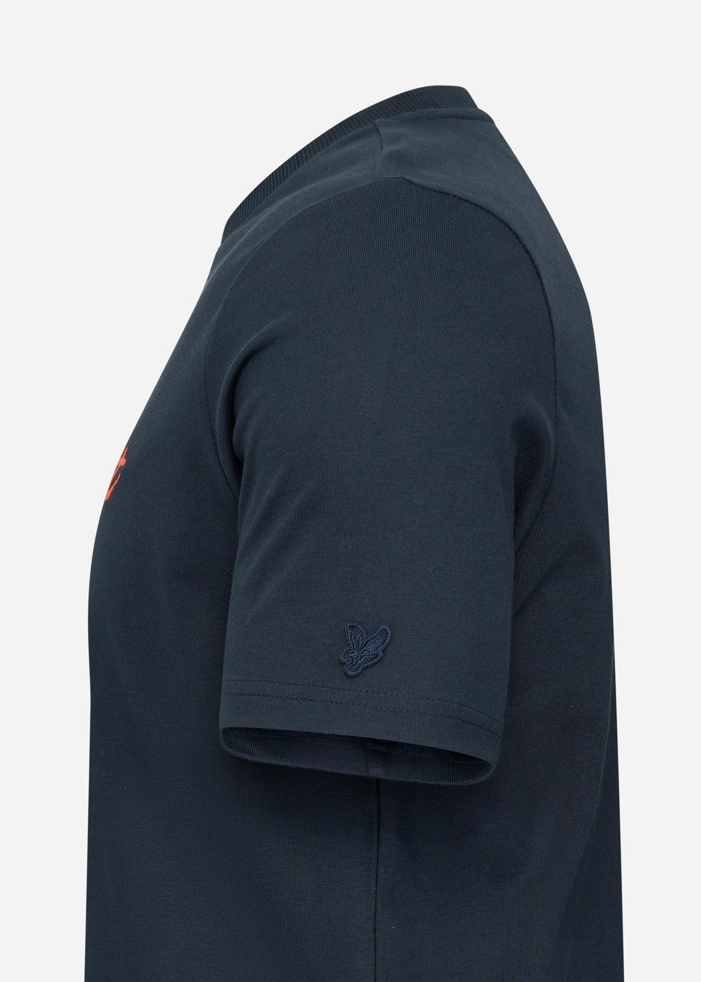 Lyle & Scott T-shirts Script embroidery t-shirt - dark navy sorrel orange
