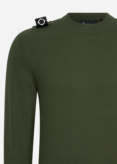 MA.Strum Truien Crew neck knit - oil slick