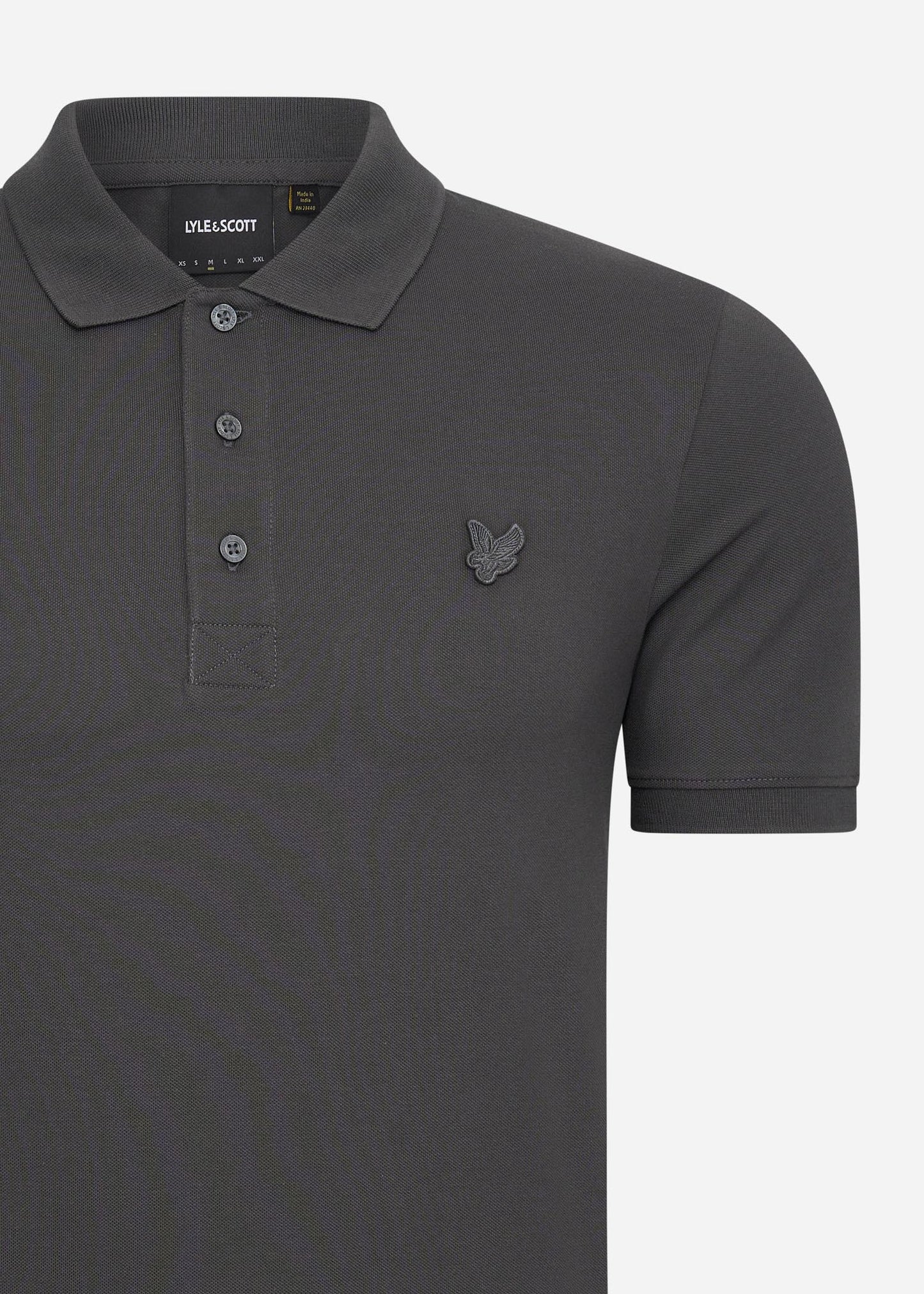 Lyle & Scott Polo's Tonal eagle polo shirt - gunmetal