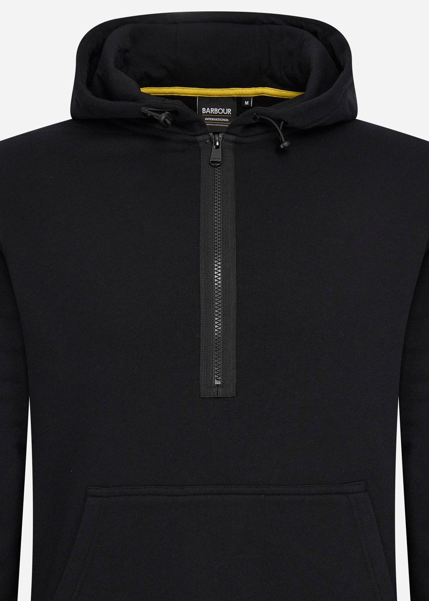 Barbour International Hoodies Badge half zip hoodie - black