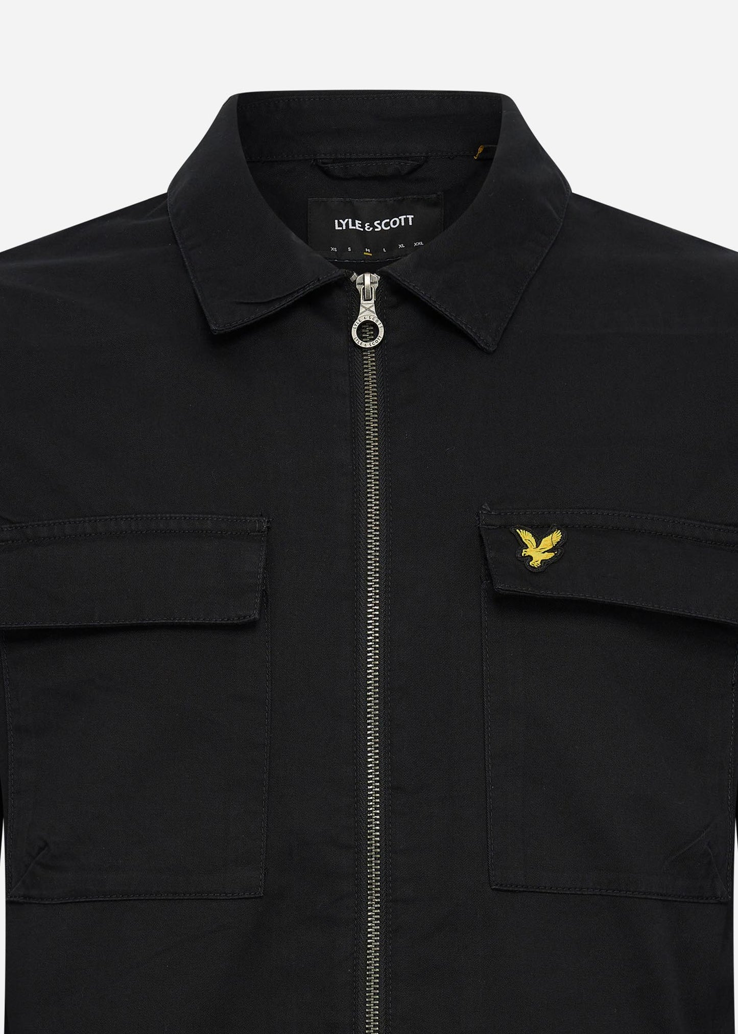 Lyle & Scott Overshirts Cotton twill overshirt - jet black
